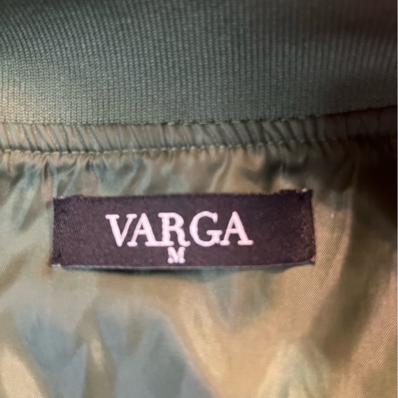 Varga Khaki Green Bomber Jacket Medium - Picture 3 of 8